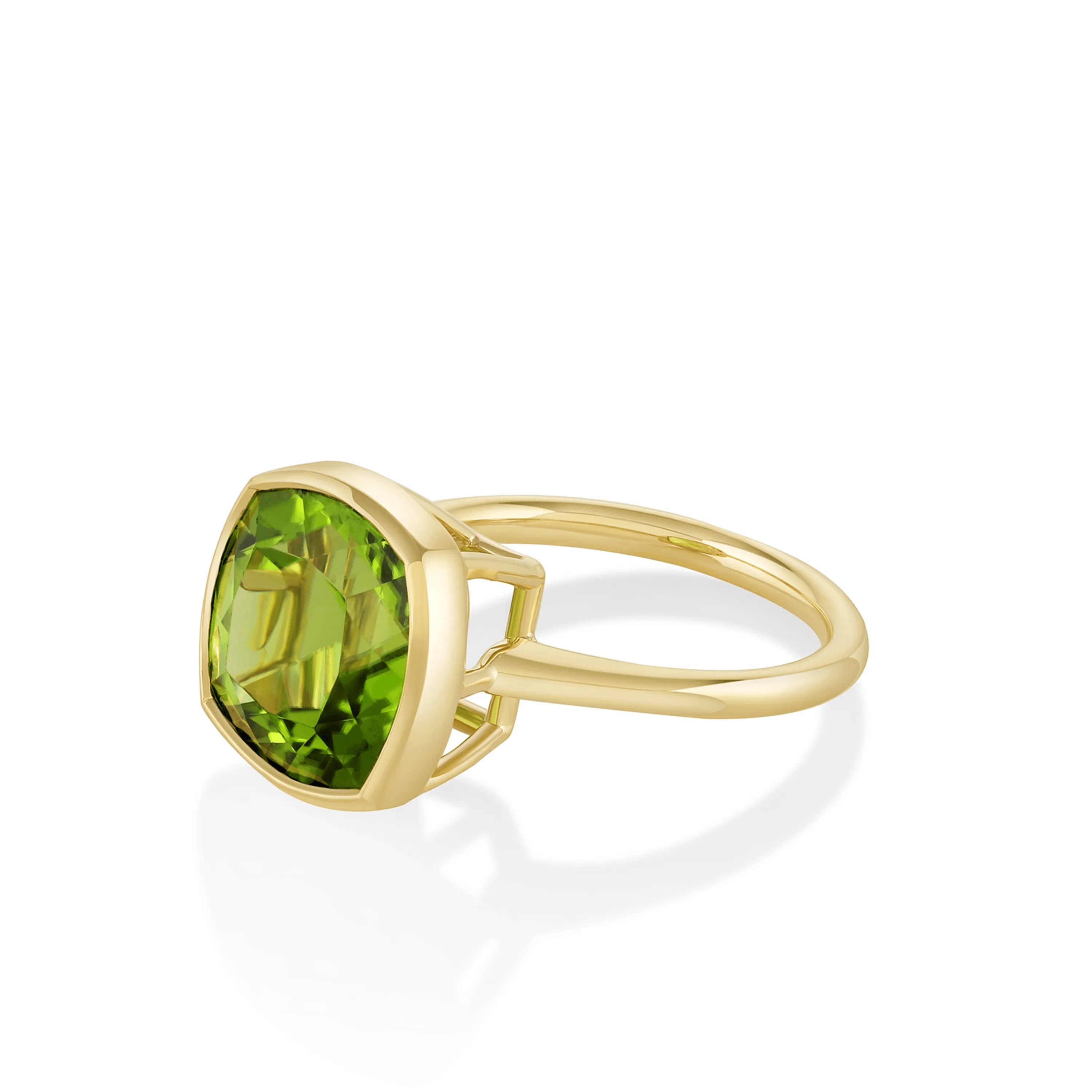 8.61ct Peridot Roxy Bezel Ring sold by Marrow Fine product image thumbnail 2