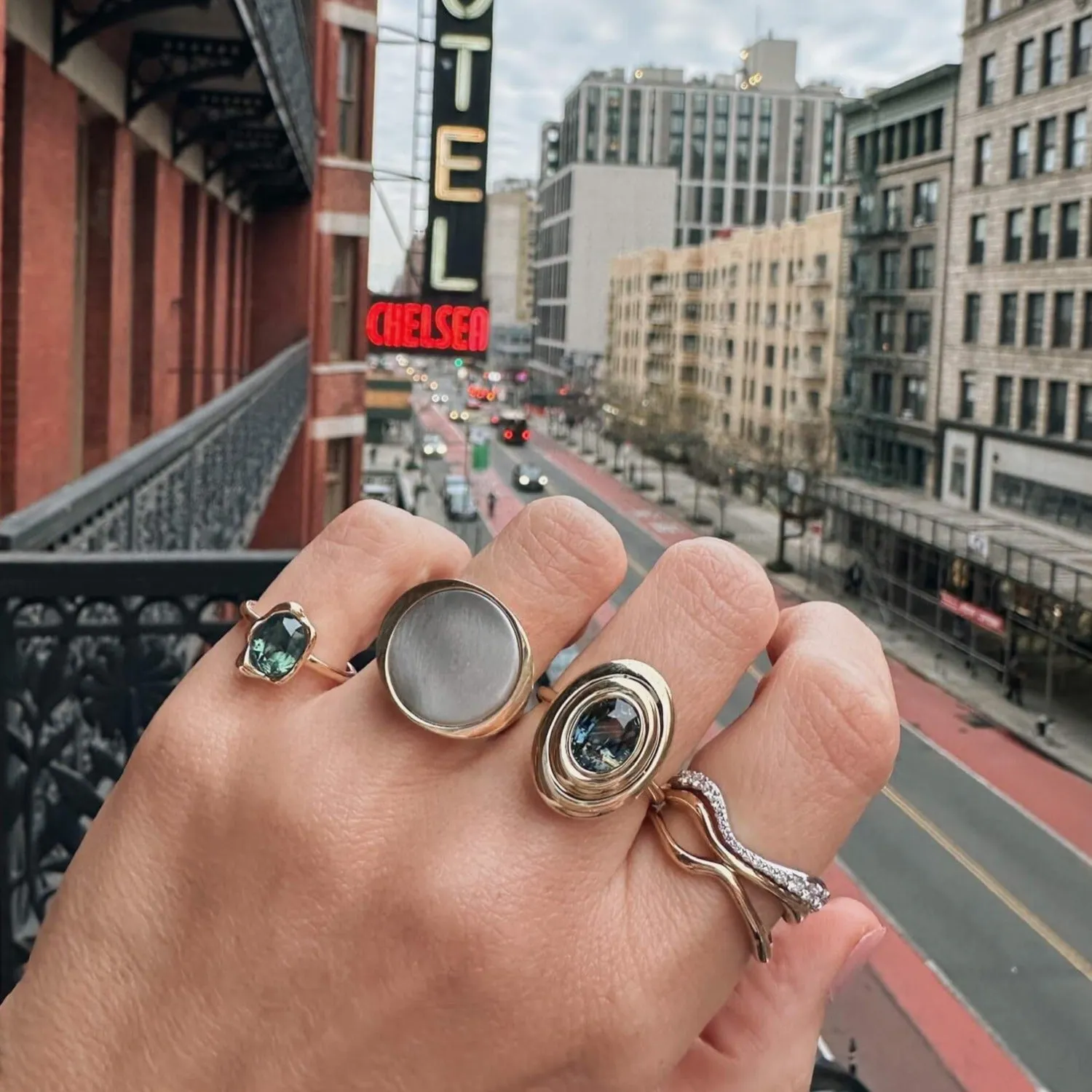 2.01ct Sapphire Abstract Bezel Ring sold by Marrow Fine product image thumbnail 2