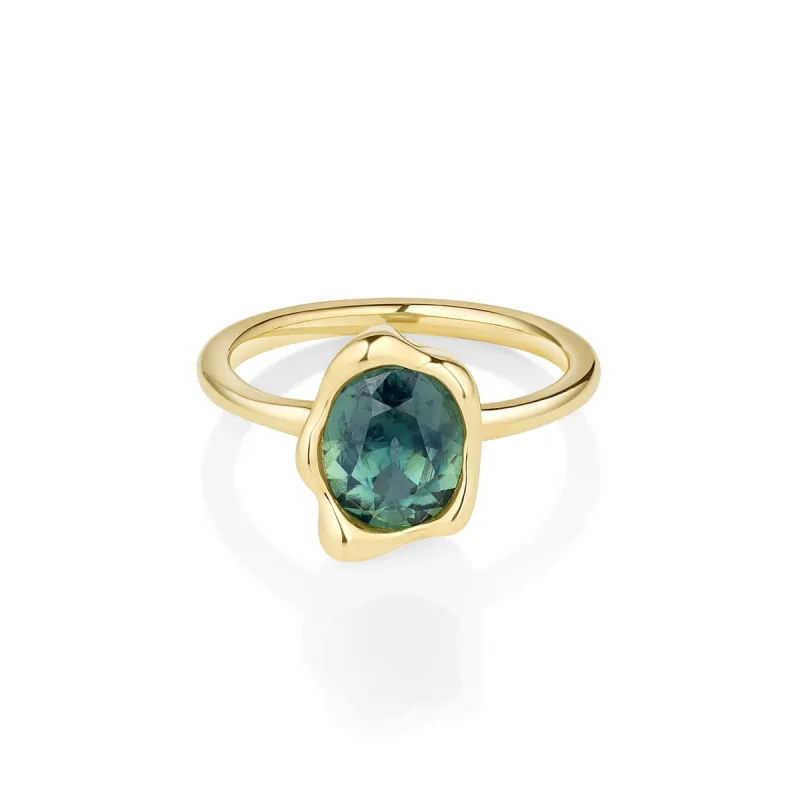 2.01ct Sapphire Abstract Bezel Ring sold by Marrow Fine