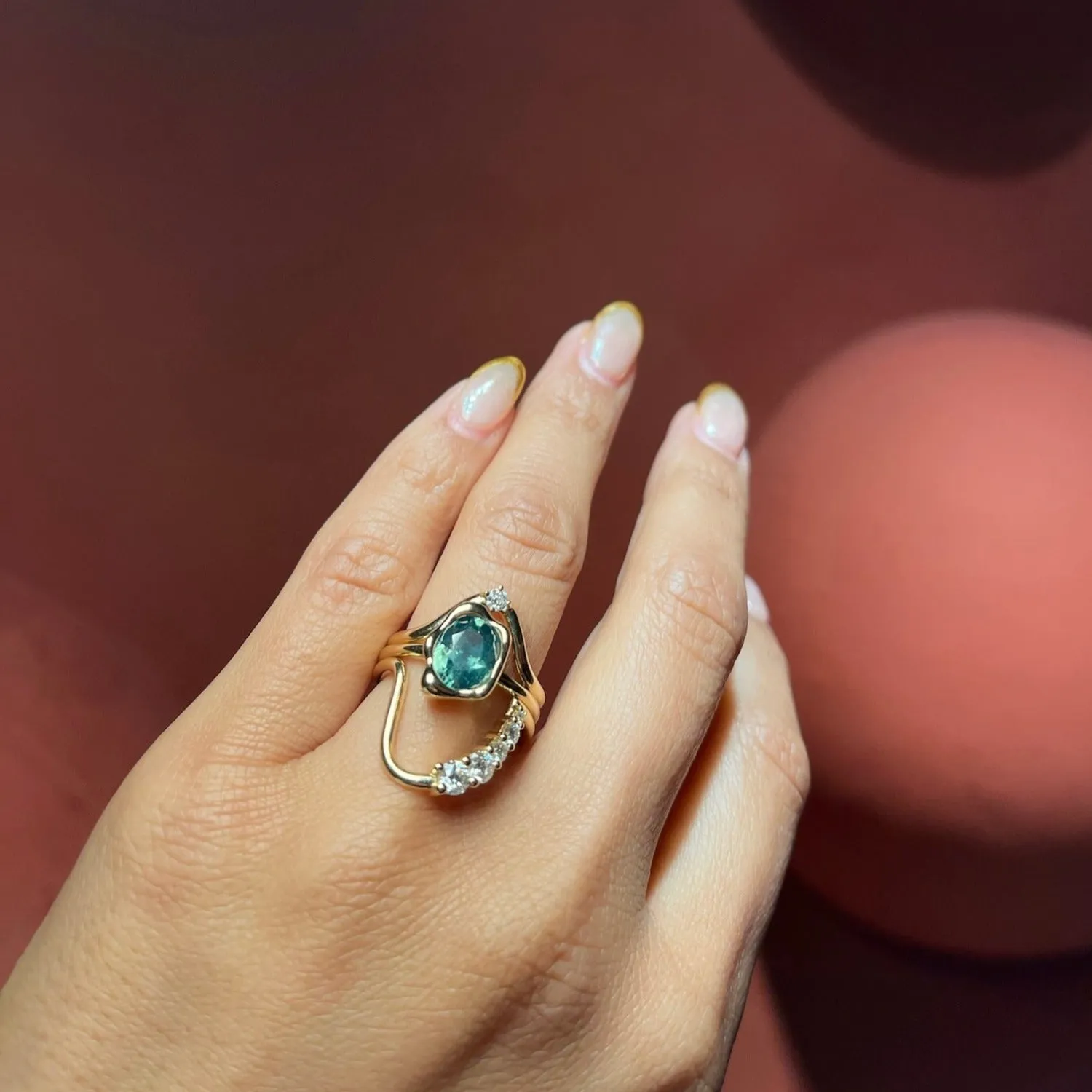 2.01ct Sapphire Abstract Bezel Ring sold by Marrow Fine product image thumbnail 4