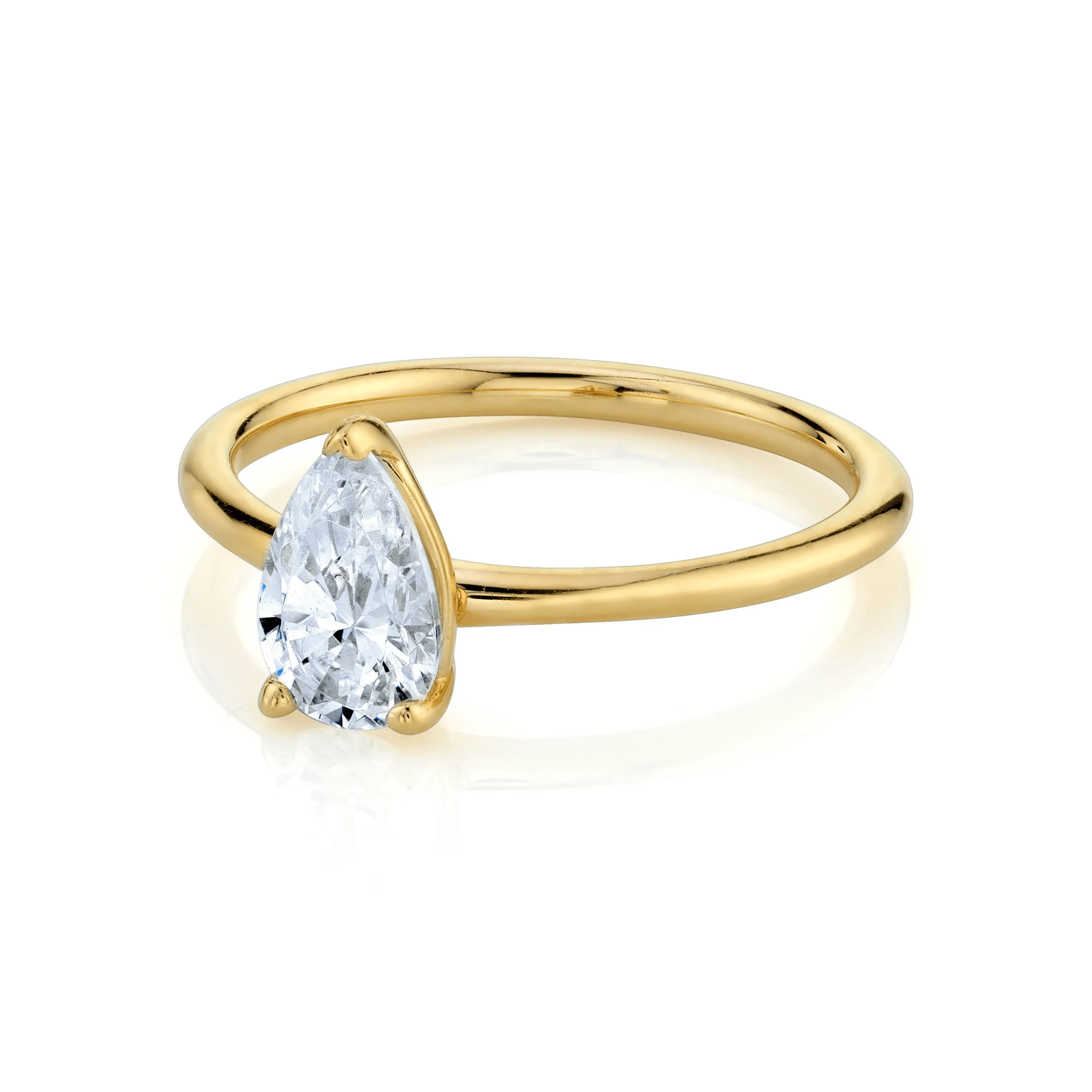 The Lola Pear Solitaire Engagement Ring sold by Marrow Fine product image thumbnail 2