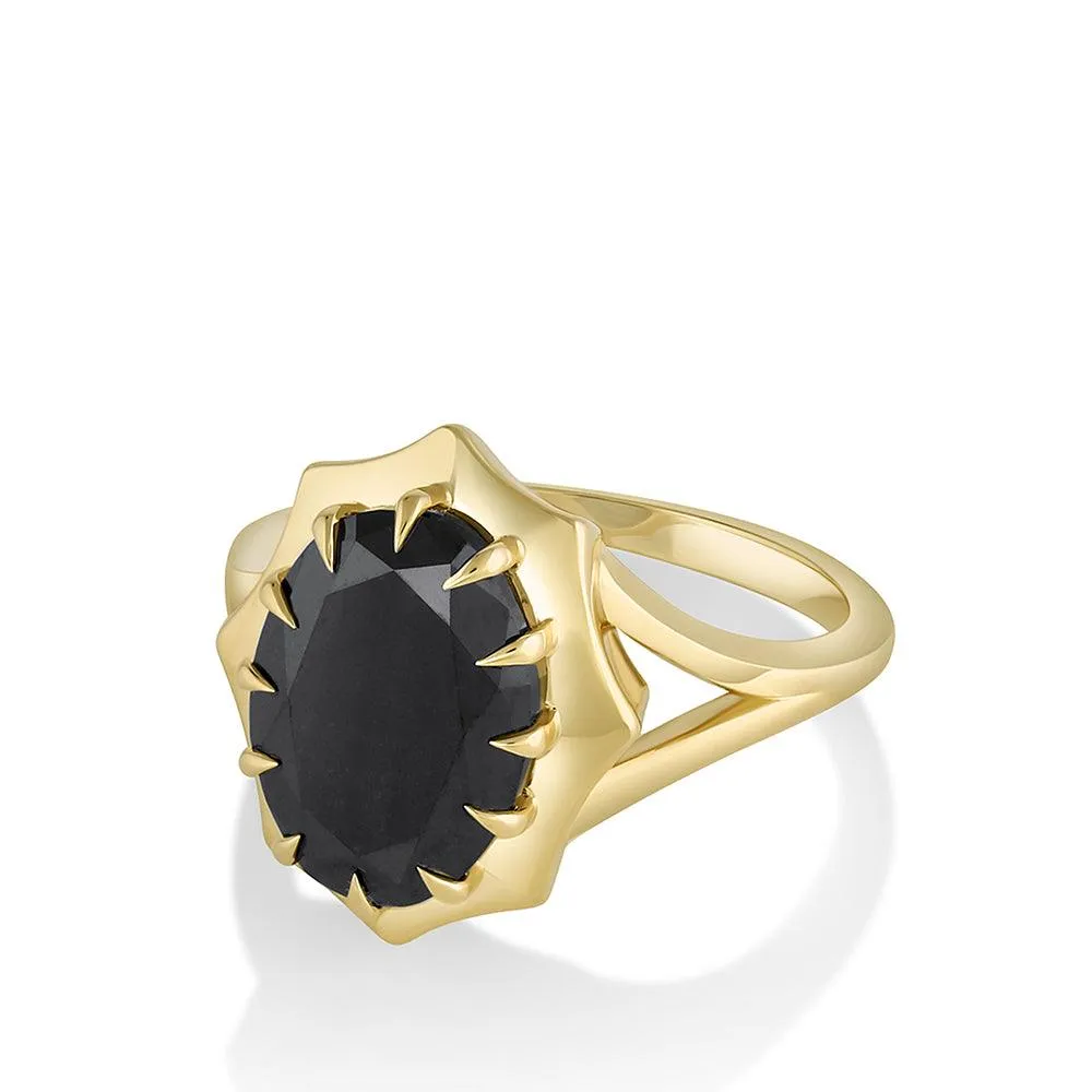 3.96ct Black Diamond French Mirror Ring sold by Marrow Fine product image thumbnail 2