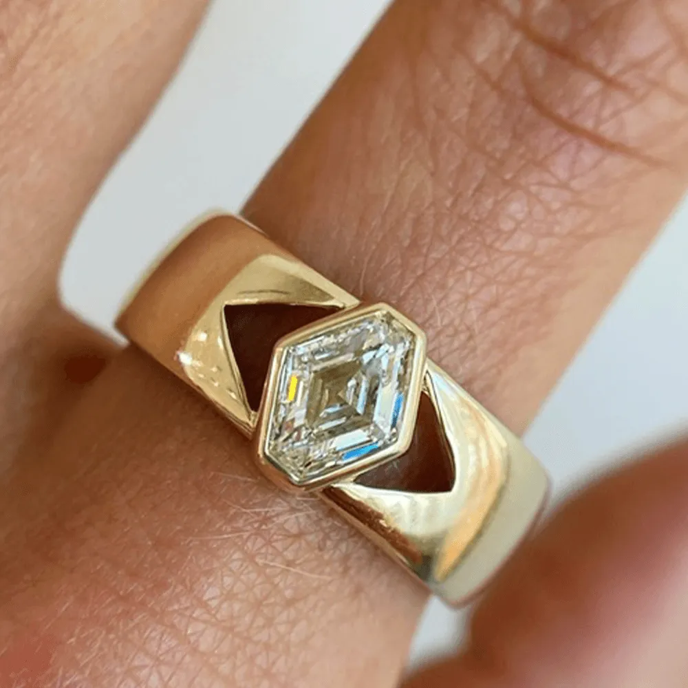 1.01ct Lozenge Diamond Cigar Band sold by Marrow Fine product image thumbnail 4