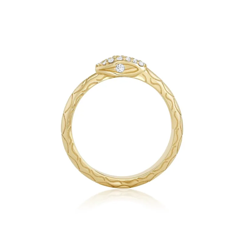 Inamorata White Diamond Head Serpent Ring sold by Marrow Fine