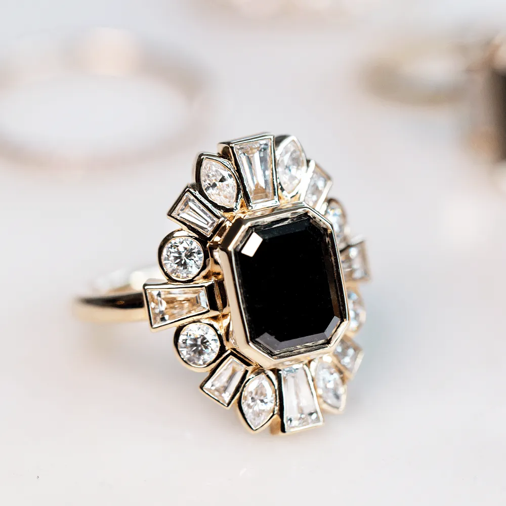 3ct Black Diamond Ballerina Ring sold by Marrow Fine product image thumbnail 4