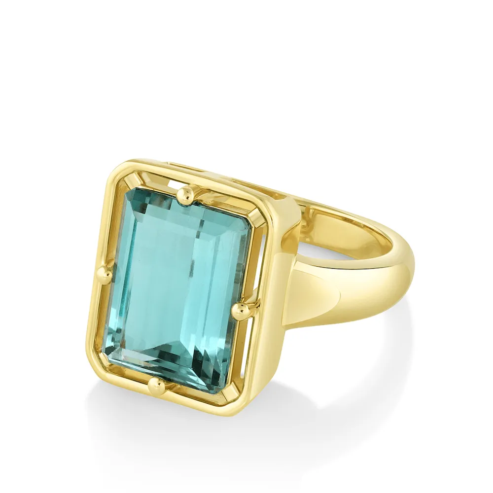 Mint Tourmaline Georgia Engagement Ring sold by Marrow Fine product image thumbnail 2