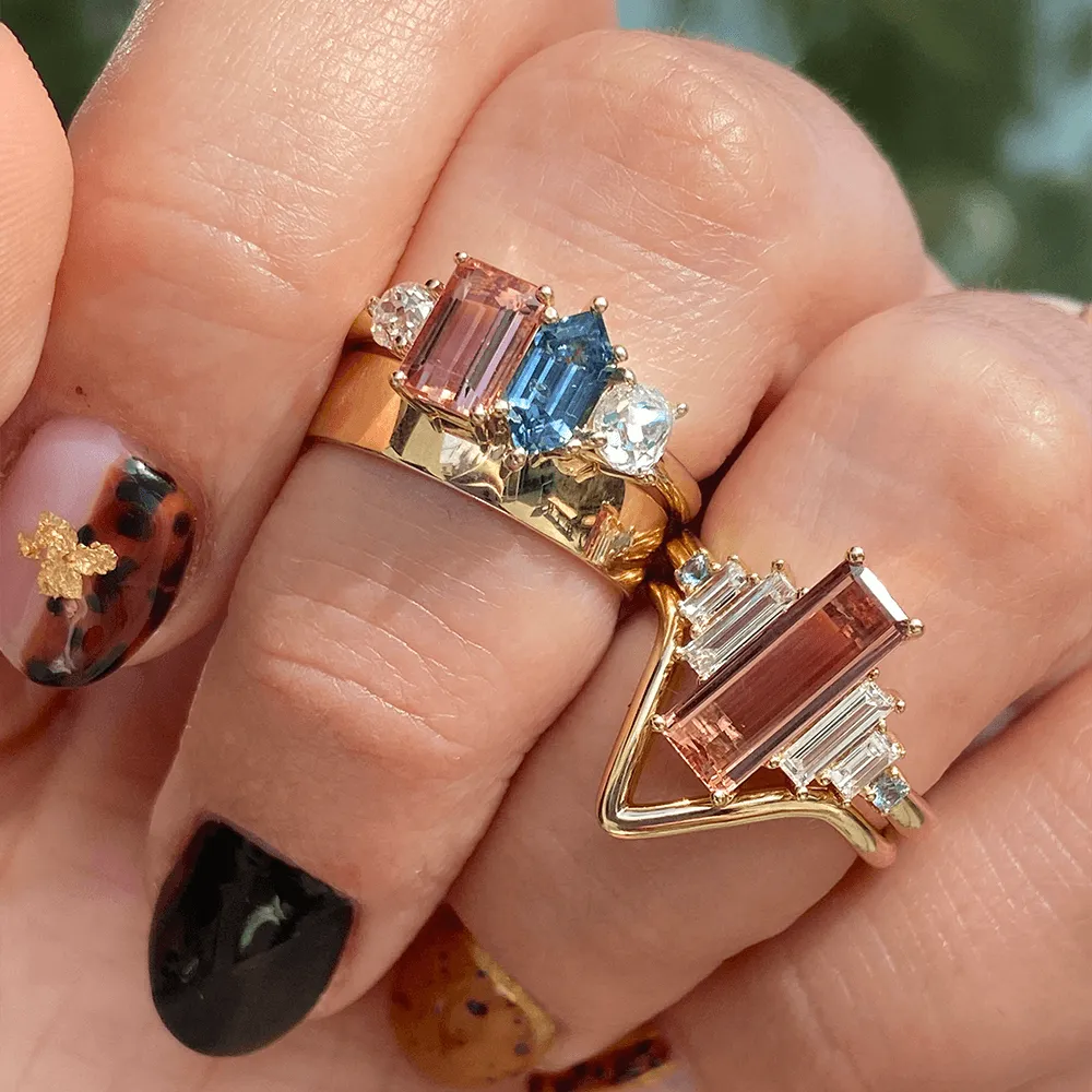 1.12ct Topaz Linear Cluster Ring sold by Marrow Fine product image thumbnail 3