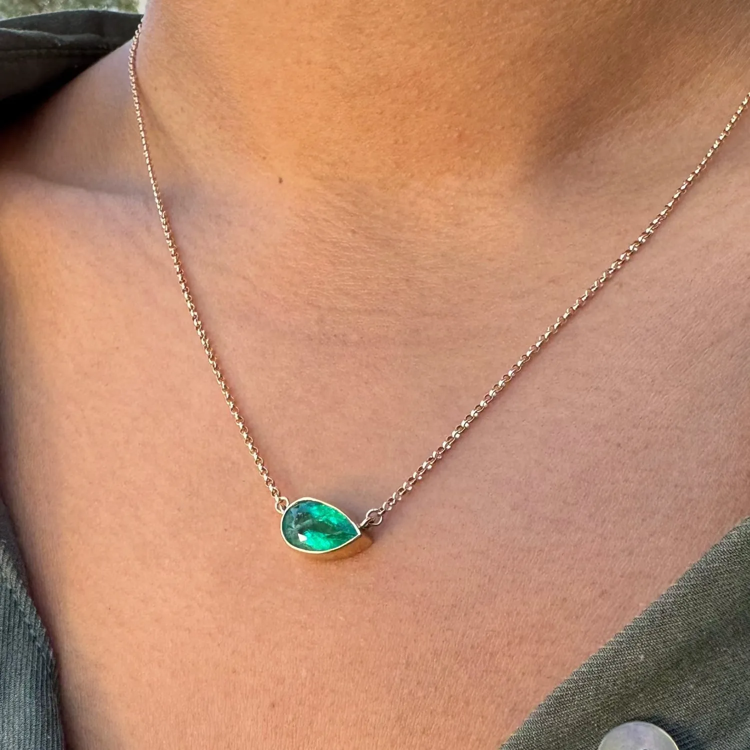 1.87ct Emerald Pear Pendant sold by Marrow Fine product image thumbnail 2