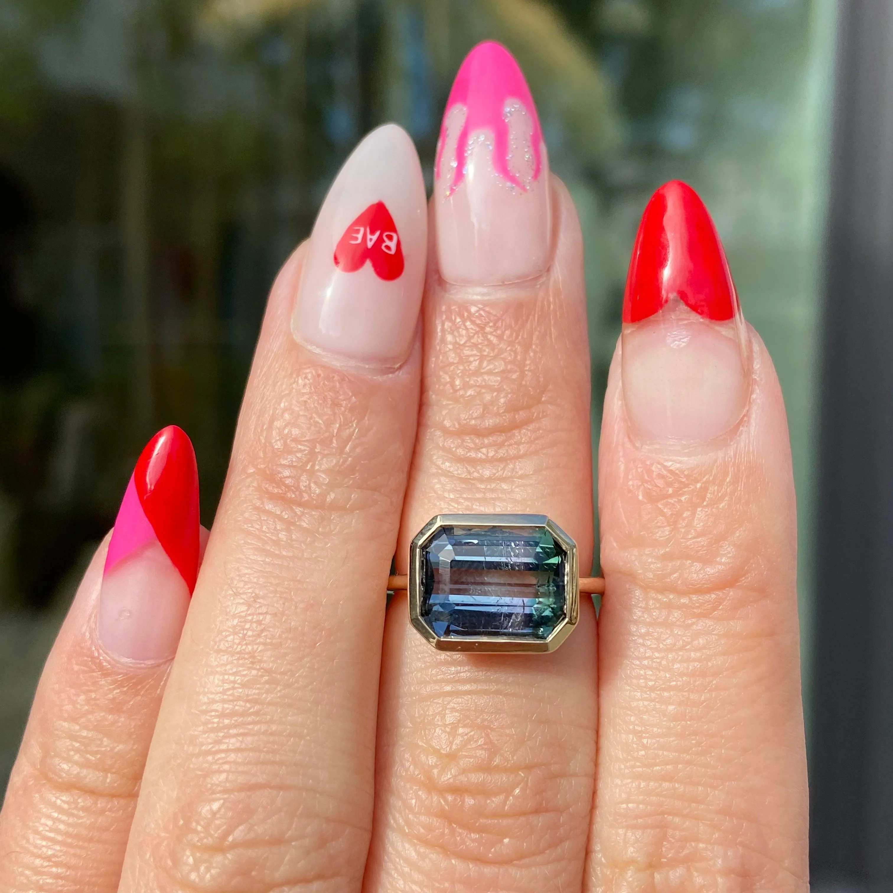 5.2ct Bicolor Tourmaline Solitaire sold by Marrow Fine product image thumbnail 3