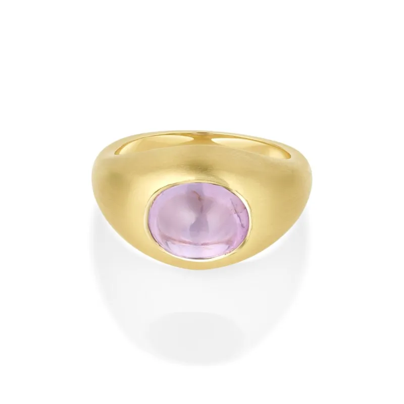 4.21ct Cabochon Sapphire Pinky Bombe sold by Marrow Fine