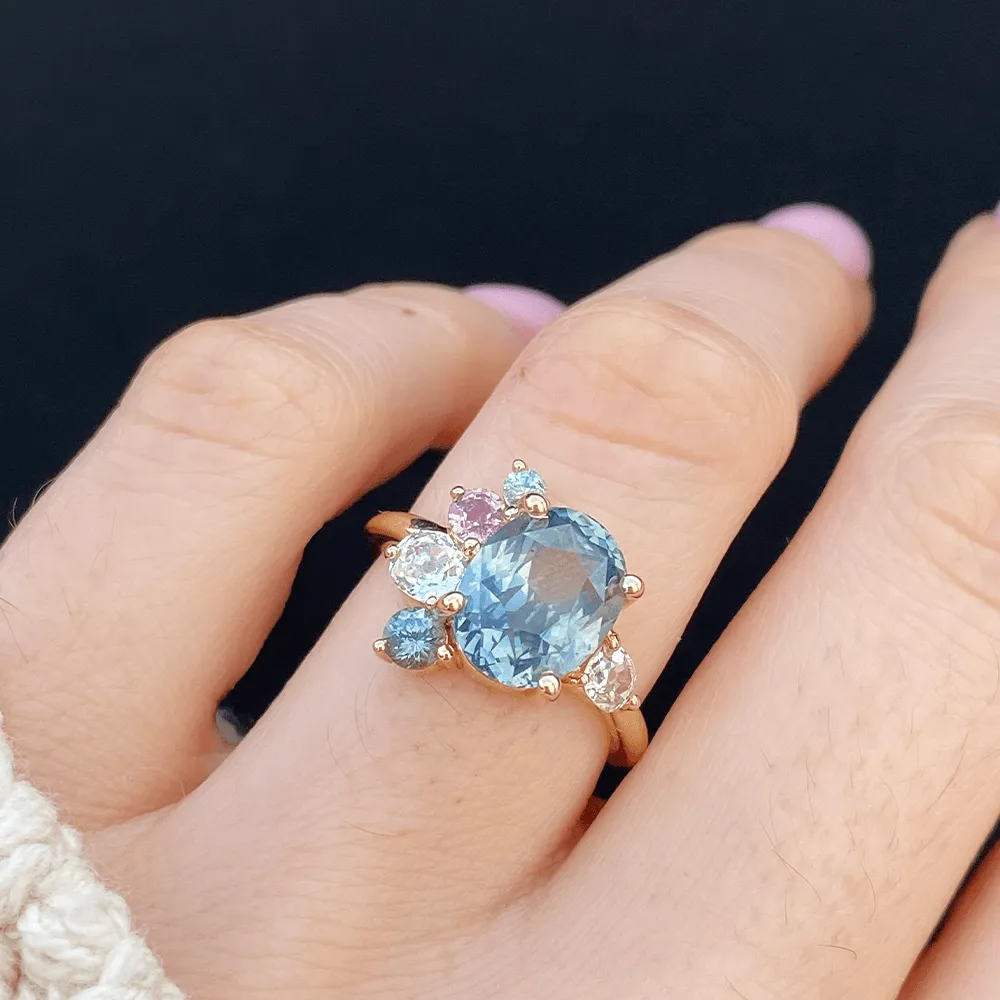 4.62ct Sapphire Spray Ring sold by Marrow Fine product image thumbnail 5