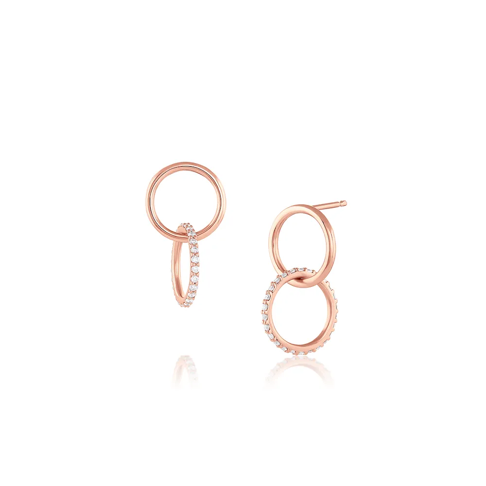 White Diamond Sway Hoops sold by Marrow Fine product image thumbnail 3
