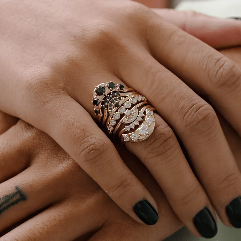 Black Diamond Crescendo Stacking Band sold by Marrow Fine product image thumbnail 2