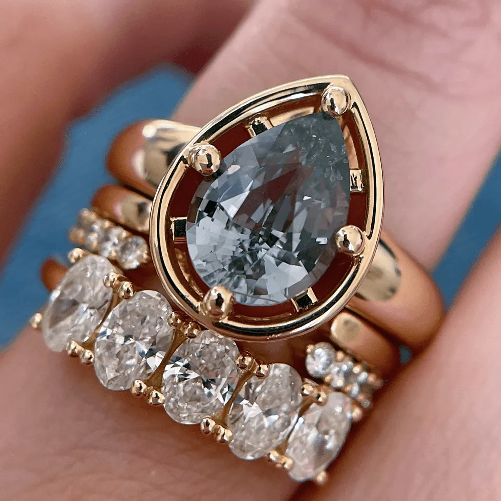 2.70ct Light Blue Sapphire Pear Georgia sold by Marrow Fine product image thumbnail 4