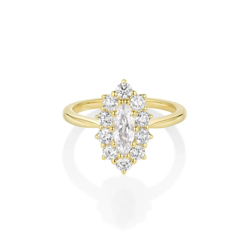 0.40ct Diamond Moval Petals Ring sold by Marrow Fine