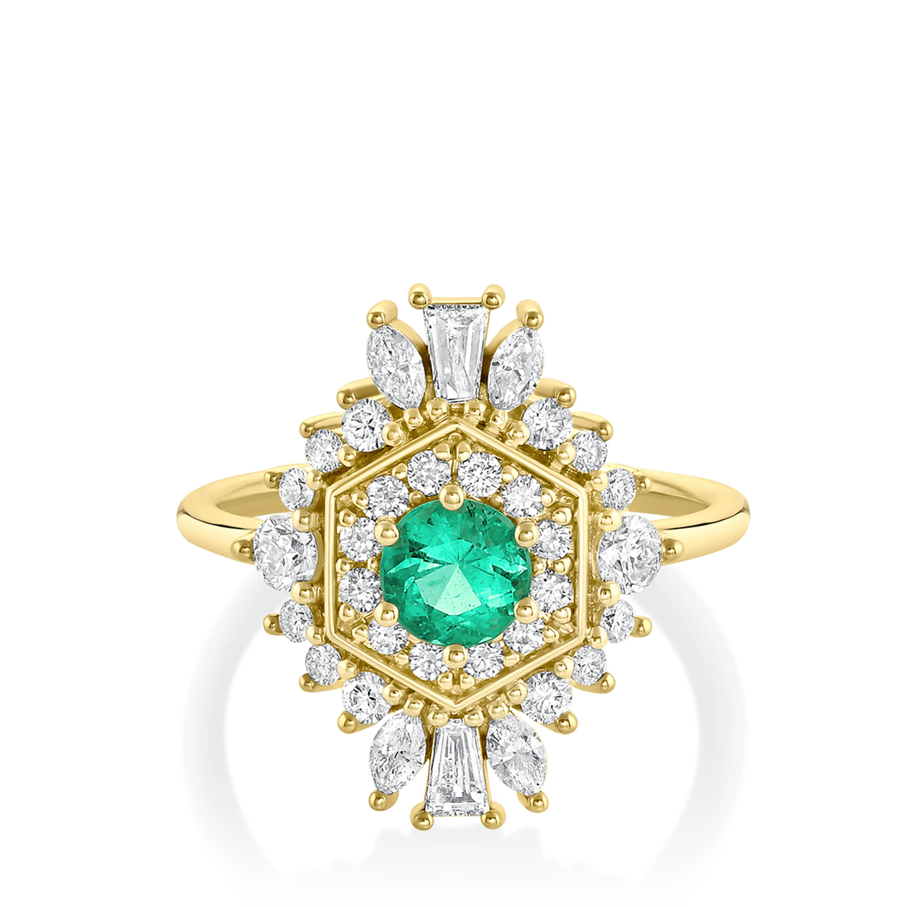Emerald Stella Art Deco Ring sold by Marrow Fine
