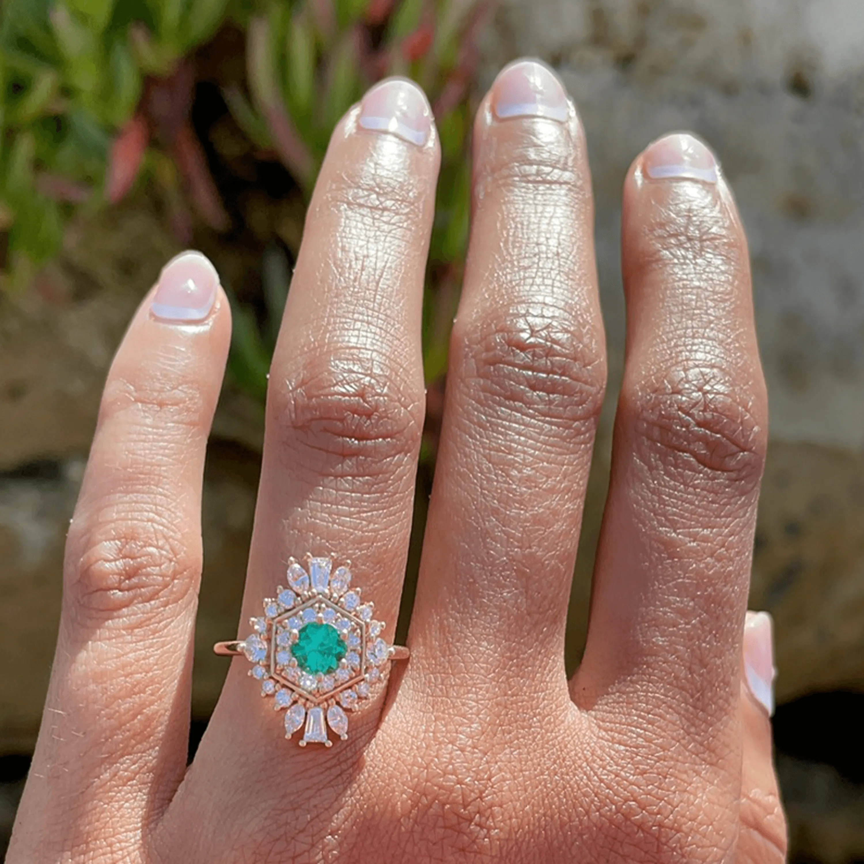 Emerald Stella Art Deco Ring sold by Marrow Fine product image thumbnail 4