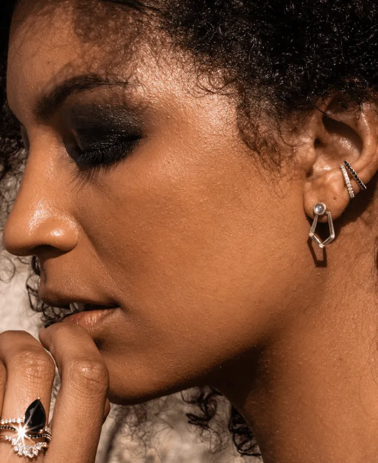 White Diamond Pavé Ear Cuff sold by Marrow Fine product image thumbnail 2