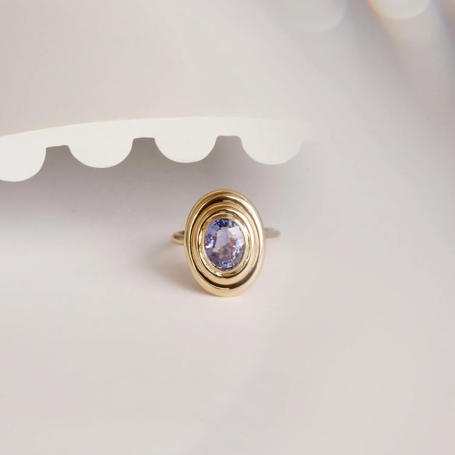 2.79ct Purple Sapphire In-Orbit Ring sold by Marrow Fine product image thumbnail 2