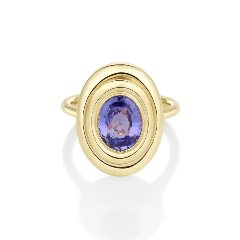 2.79ct Purple Sapphire In-Orbit Ring sold by Marrow Fine