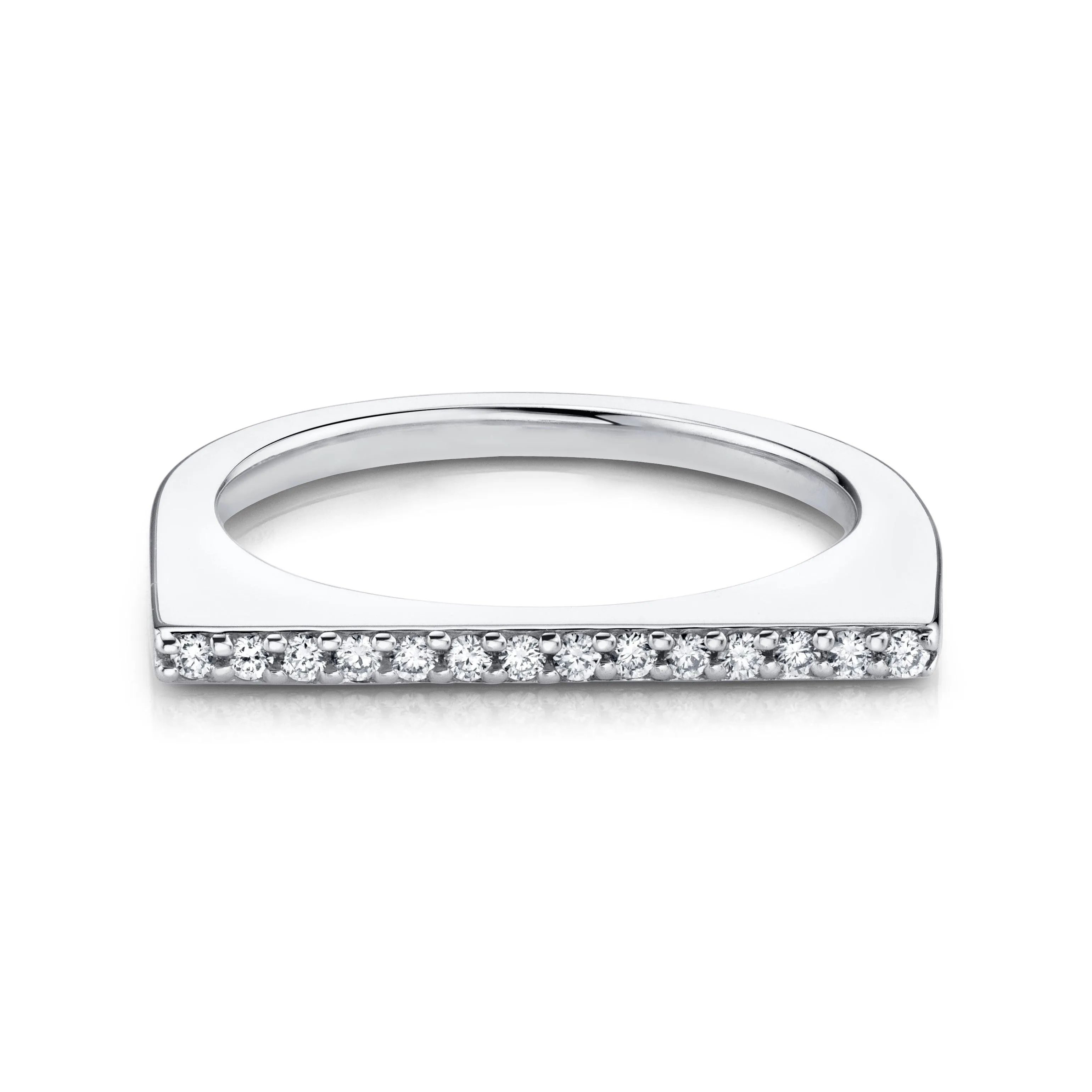 White Diamond Thin Edge Ring sold by Marrow Fine product image thumbnail 4