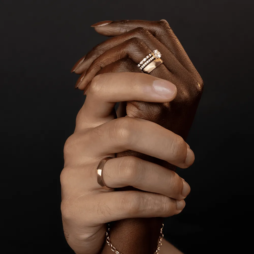 5mm Hand Carved Geo Band sold by Marrow Fine product image thumbnail 2