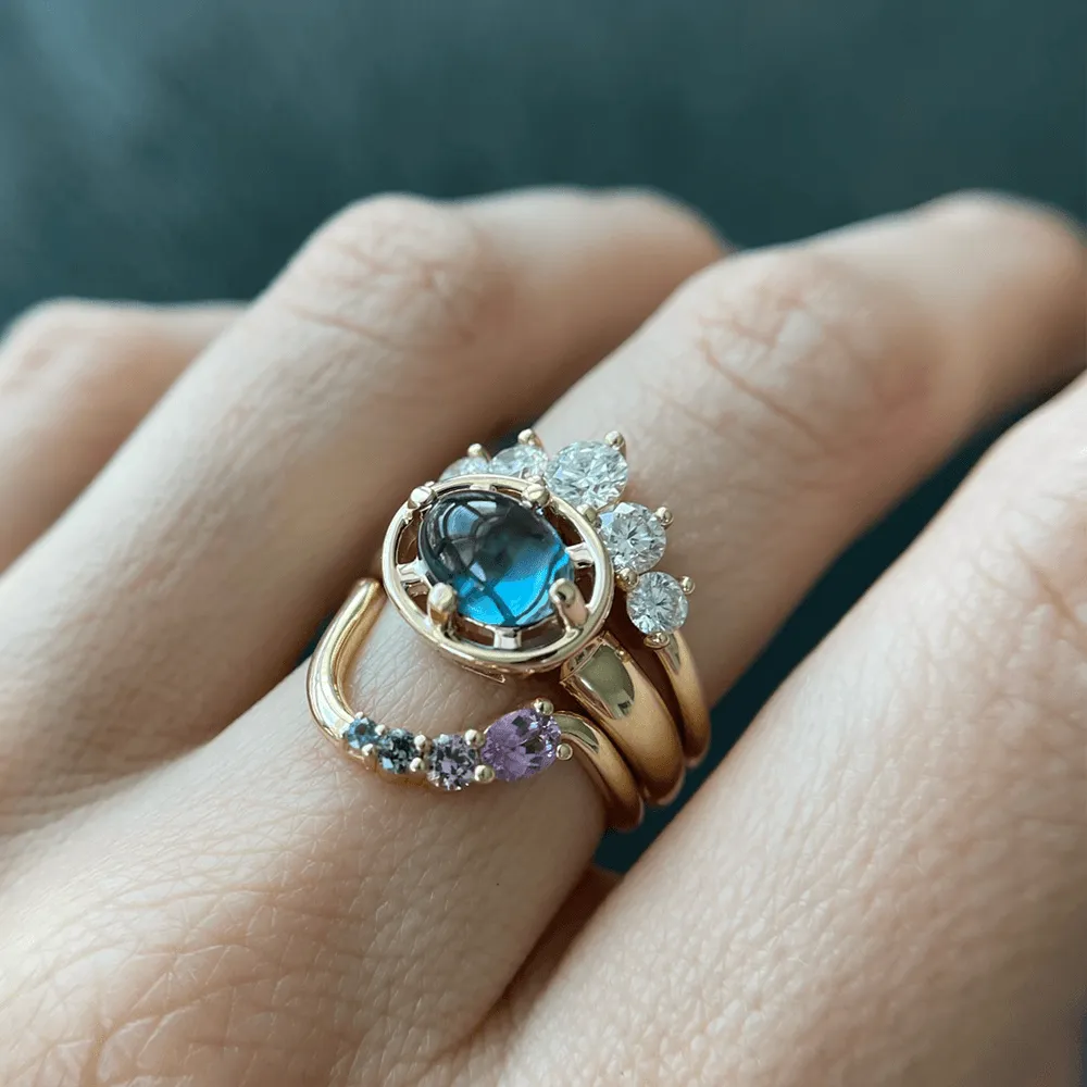 Blue Topaz Georgia Ring sold by Marrow Fine product image thumbnail 5