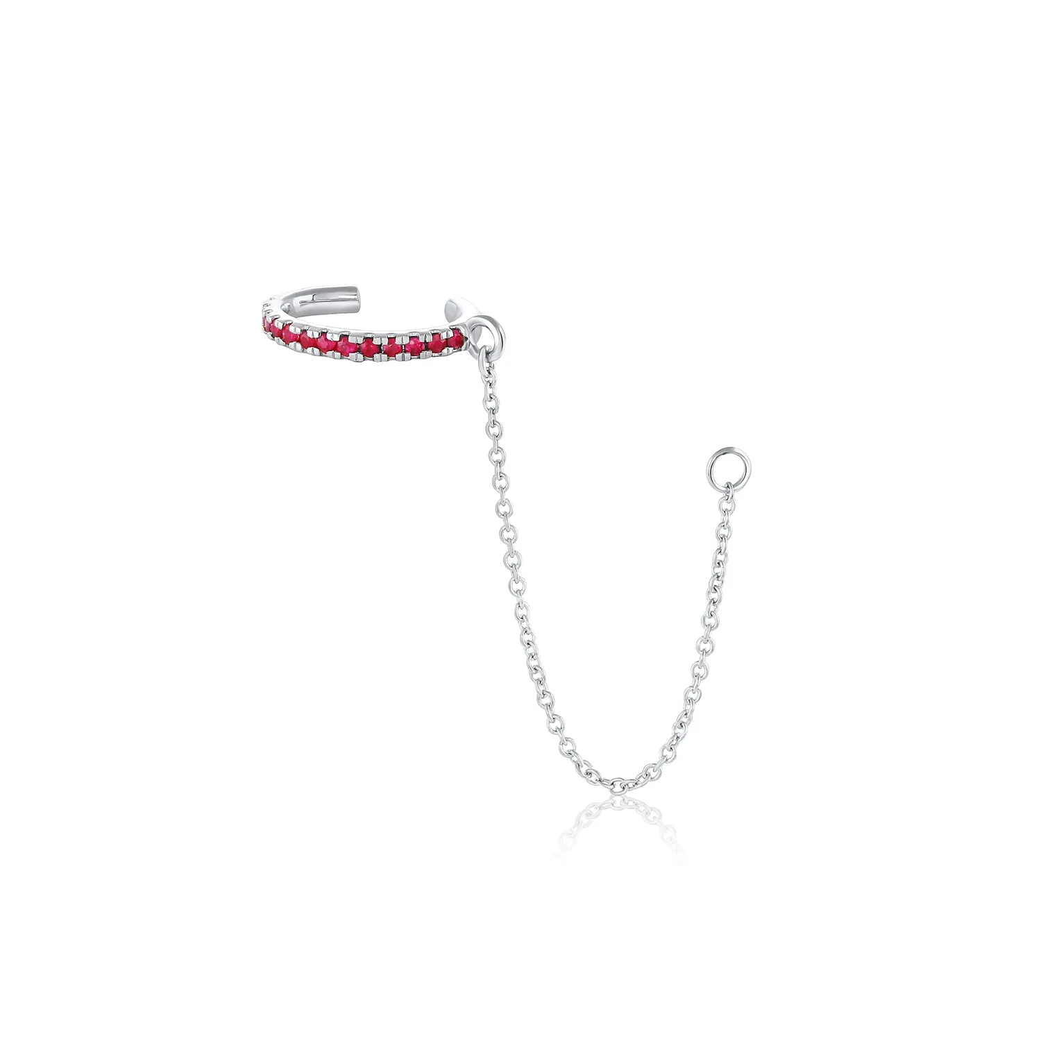 Ruby Pavé Ear Cuff & Chain sold by Marrow Fine product image thumbnail 4