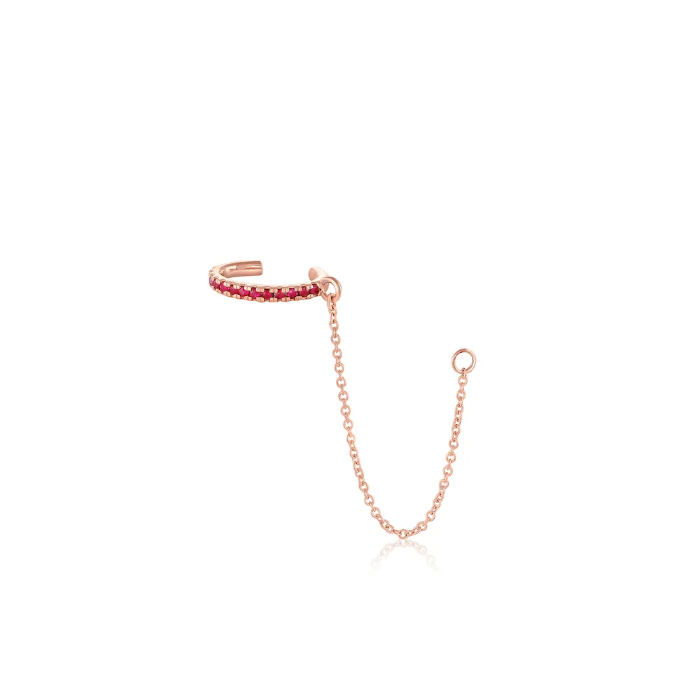 Ruby Pavé Ear Cuff & Chain sold by Marrow Fine product image thumbnail 3