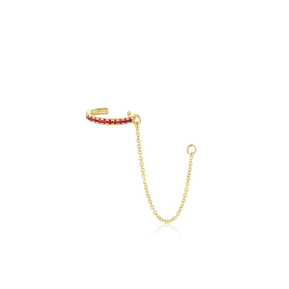 Ruby Pavé Ear Cuff & Chain sold by Marrow Fine