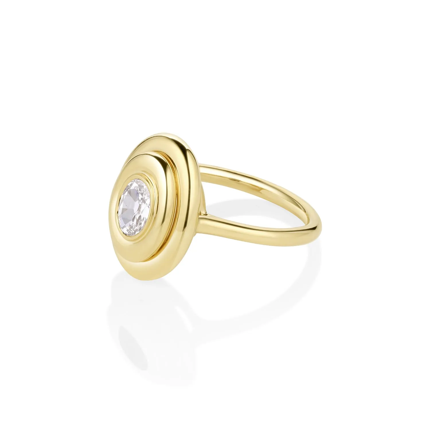 0.49ct In Orbit Oval Diamond Ring sold by Marrow Fine product image thumbnail 3