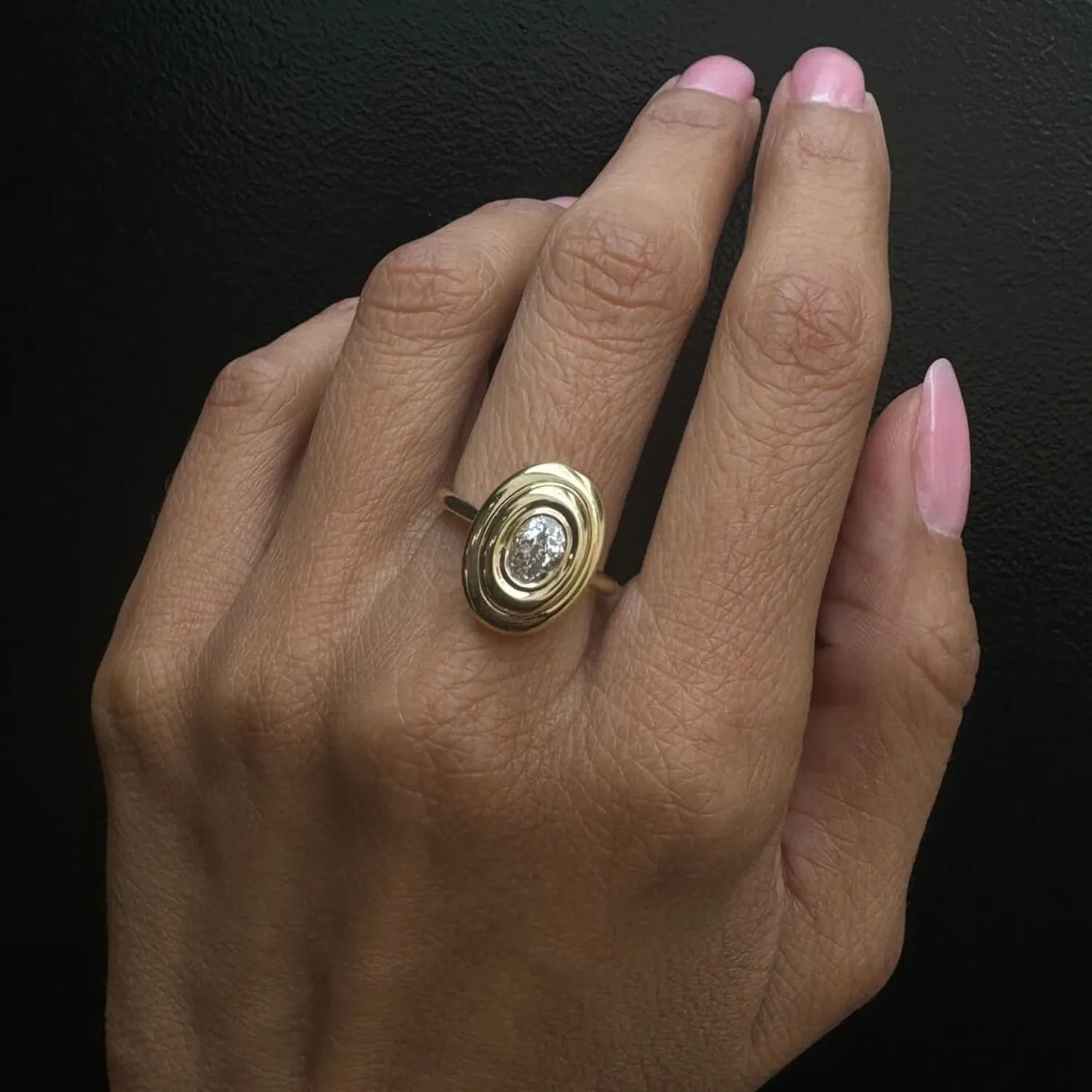 0.49ct In Orbit Oval Diamond Ring sold by Marrow Fine product image thumbnail 2