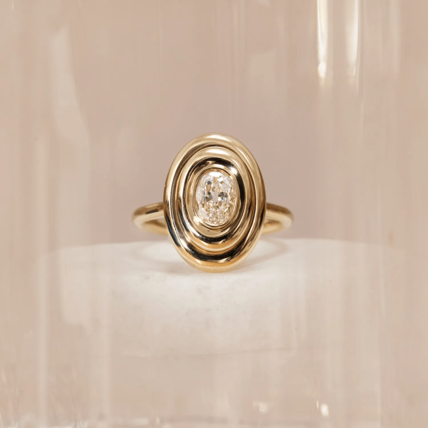 0.49ct In Orbit Oval Diamond Ring sold by Marrow Fine product image thumbnail 4