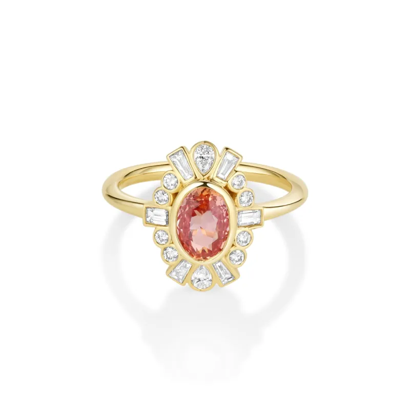 1.51ct Padparadscha Ballerina Ring sold by Marrow Fine