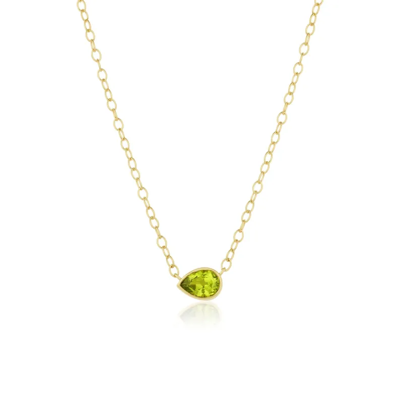1.90ct Peridot Pear Shape Necklace sold by Marrow Fine