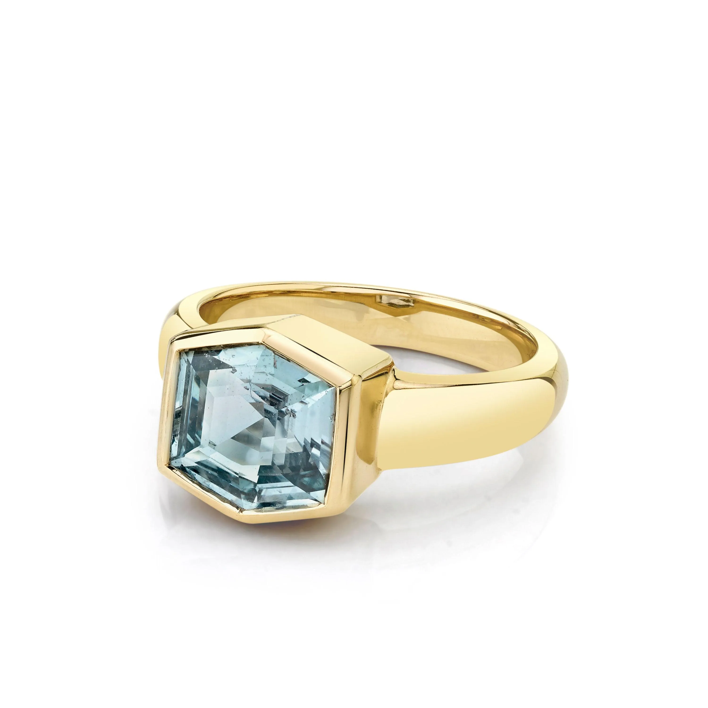 Green Sapphire Hexagon Ring sold by Marrow Fine product image thumbnail 2