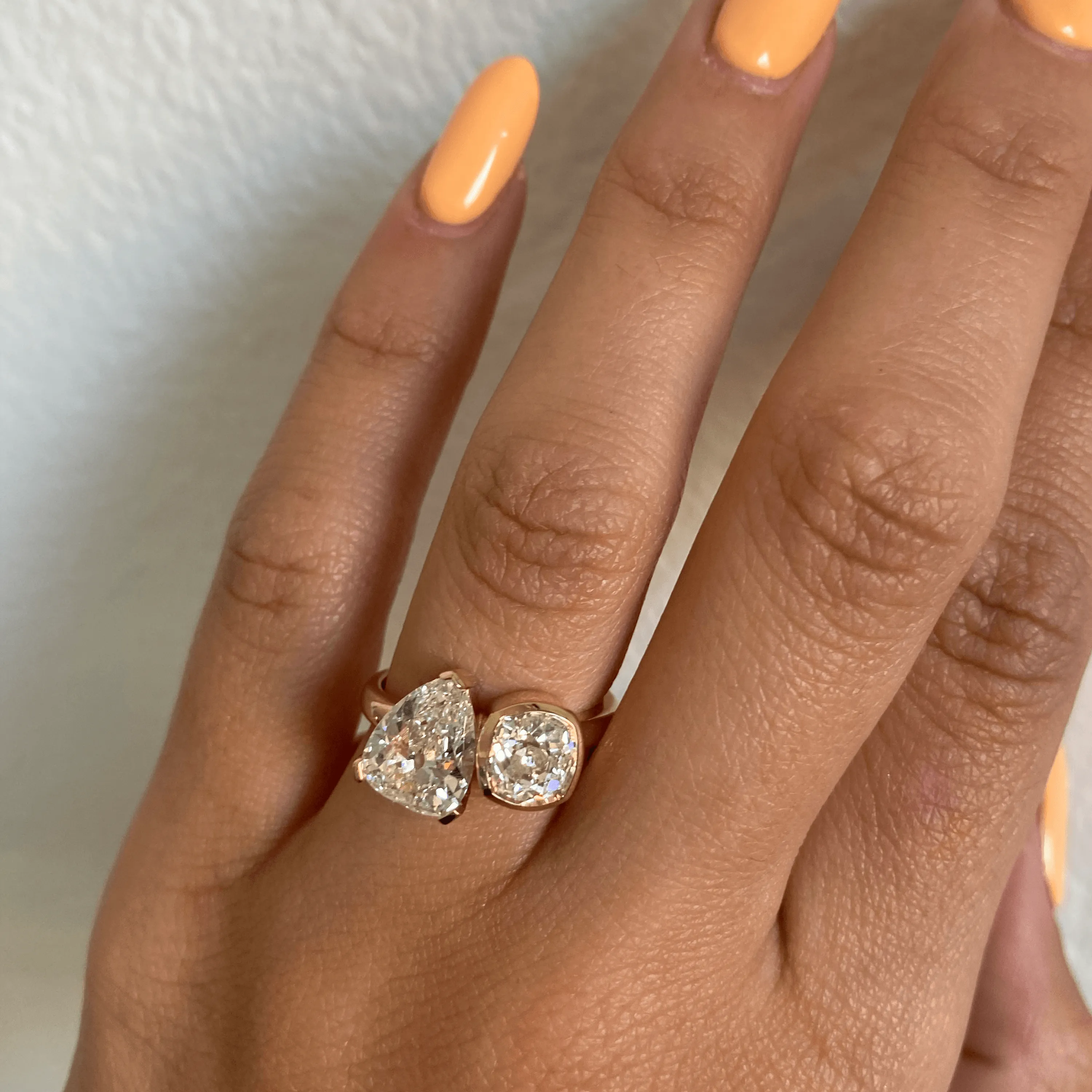 Antique Diamond Toi et Moi Engagement Ring sold by Marrow Fine product image thumbnail 3