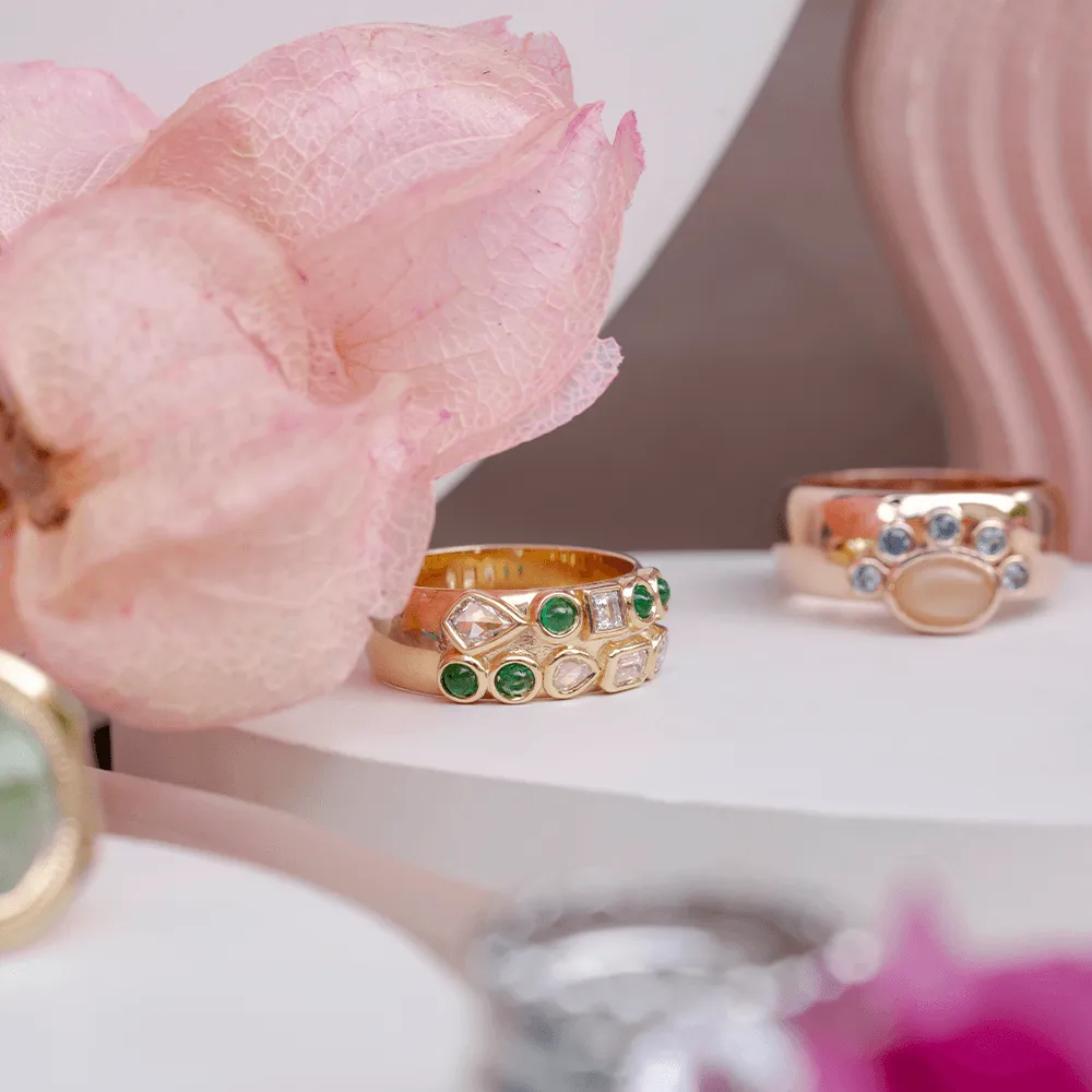 Tessera Emerald & White Diamond Mini Cigar Band sold by Marrow Fine product image thumbnail 4