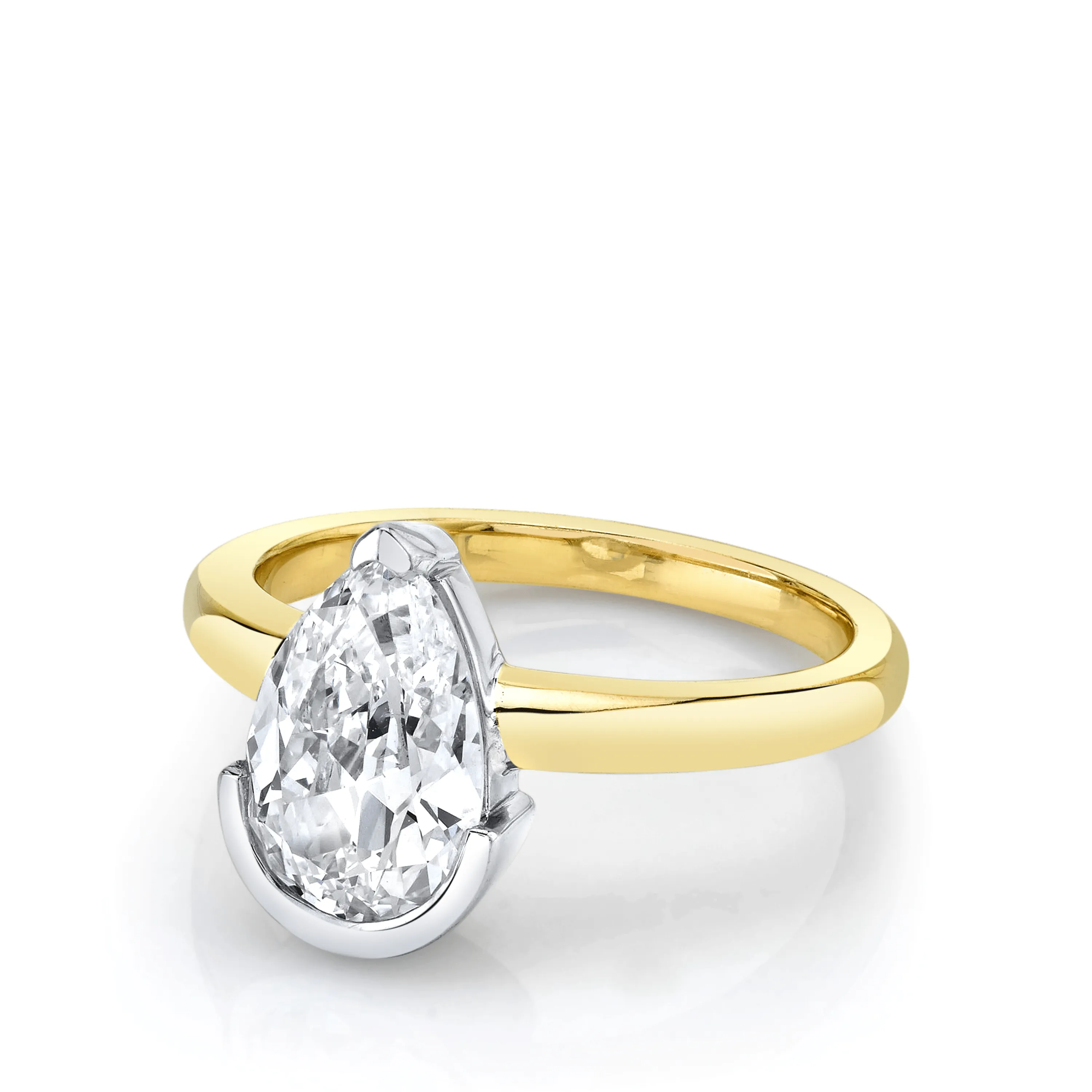 1.89ct Antique Diamond Pear Engagement Ring sold by Marrow Fine product image thumbnail 2