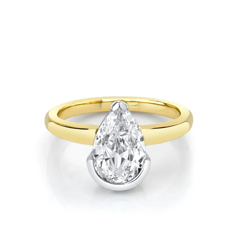 1.89ct Antique Diamond Pear Engagement Ring sold by Marrow Fine