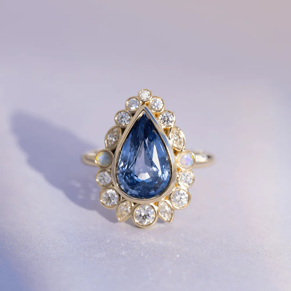 4.53ct Blue Sapphire Ballerina Ring sold by Marrow Fine product image thumbnail 3