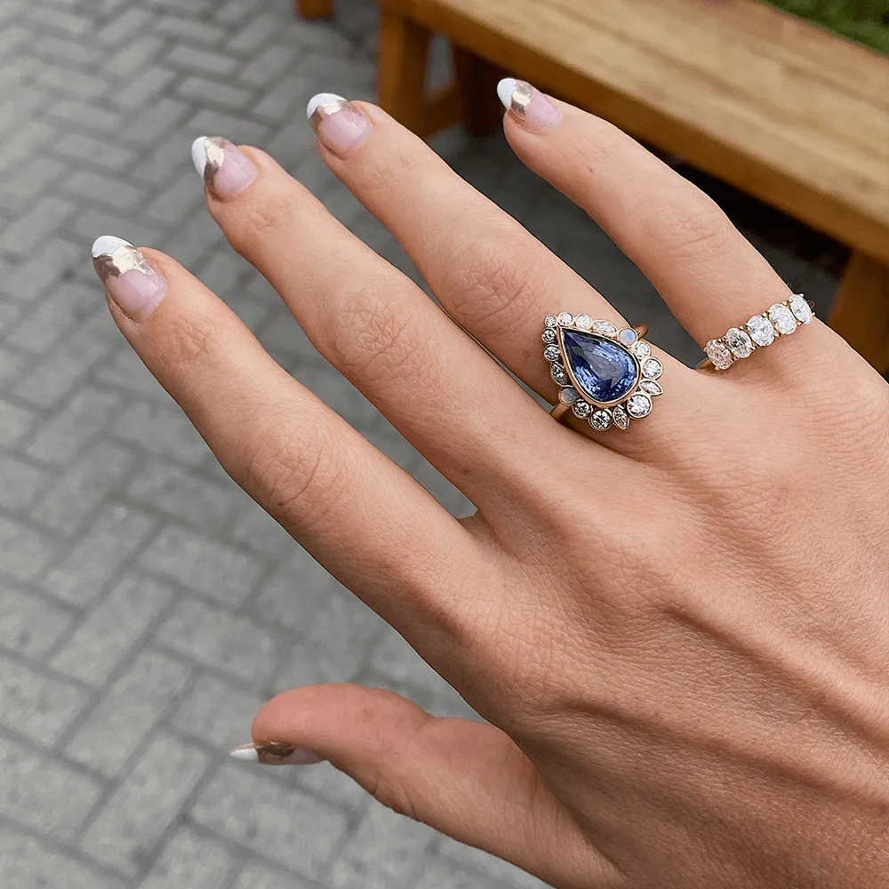 4.53ct Blue Sapphire Ballerina Ring sold by Marrow Fine product image thumbnail 4