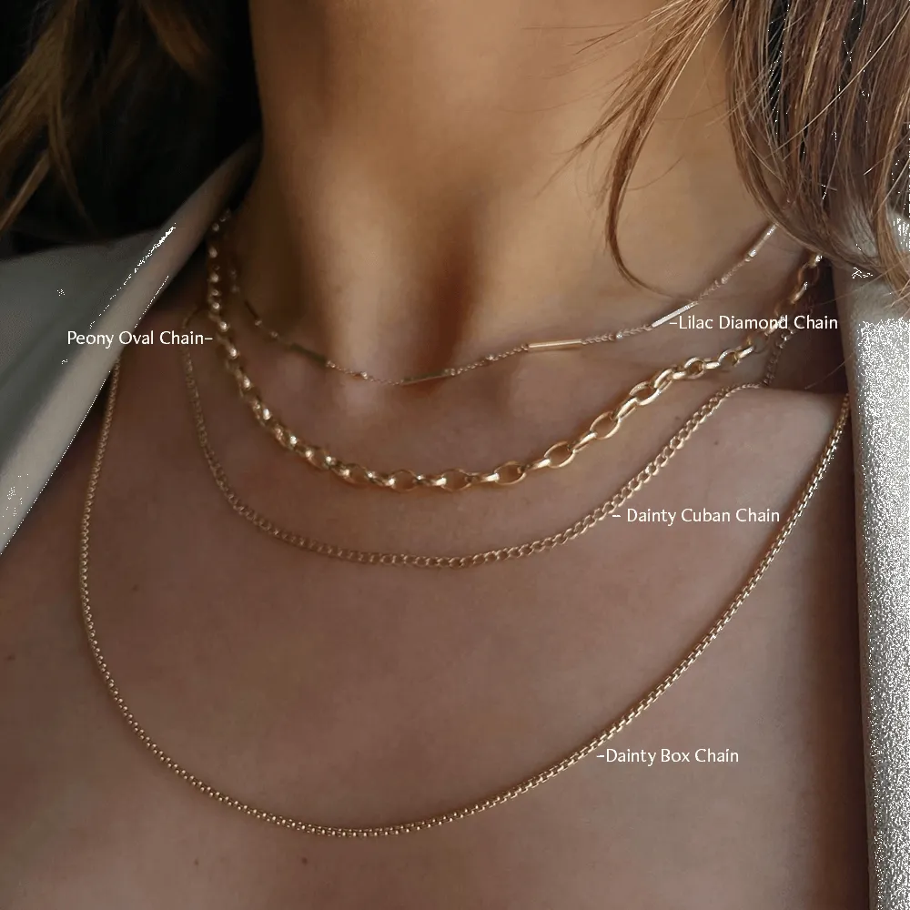 Lilac Diamond Chain Necklace sold by Marrow Fine product image thumbnail 2