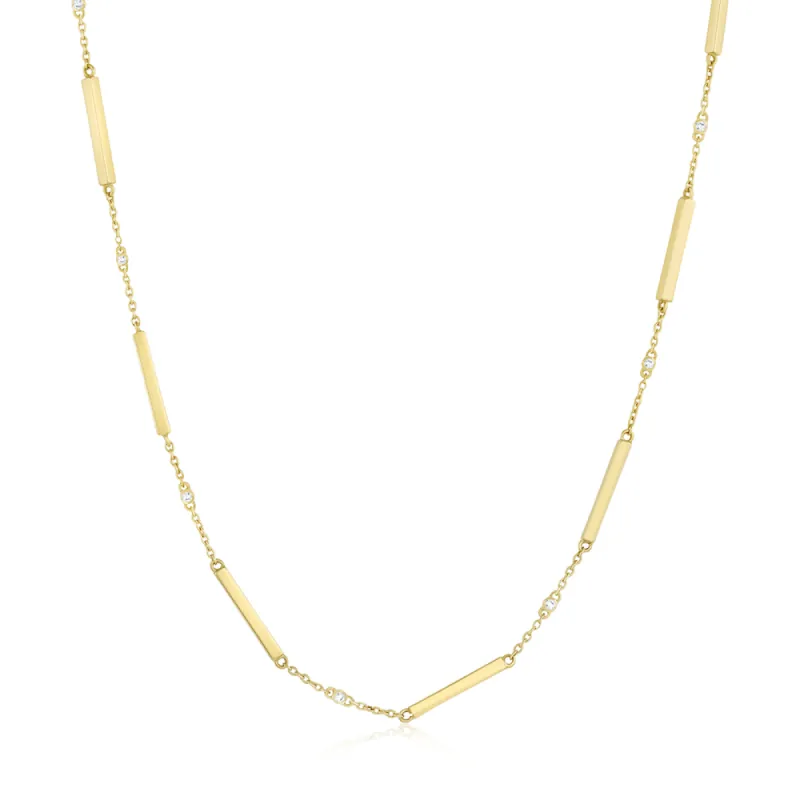 Lilac Diamond Chain Necklace sold by Marrow Fine