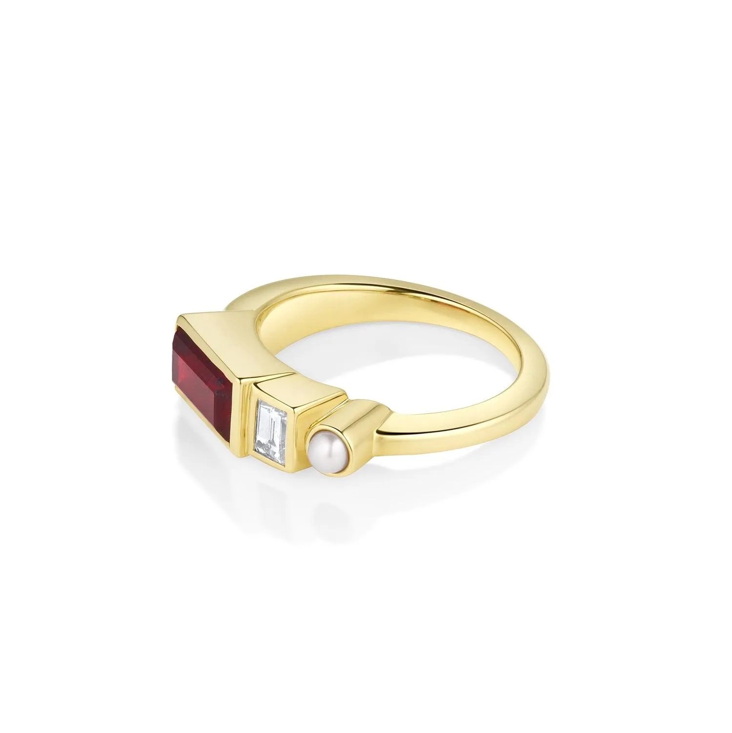 2.42ct Ruby Baguette and Diamond Linear Band sold by Marrow Fine product image thumbnail 3