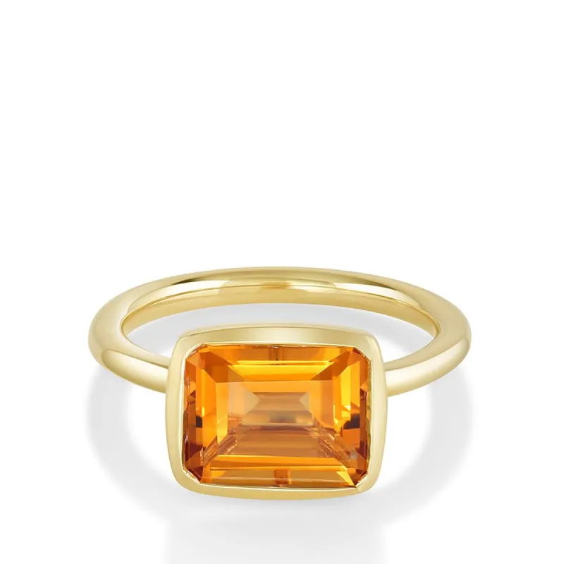 3ct Citrine Bezel Ring sold by Marrow Fine