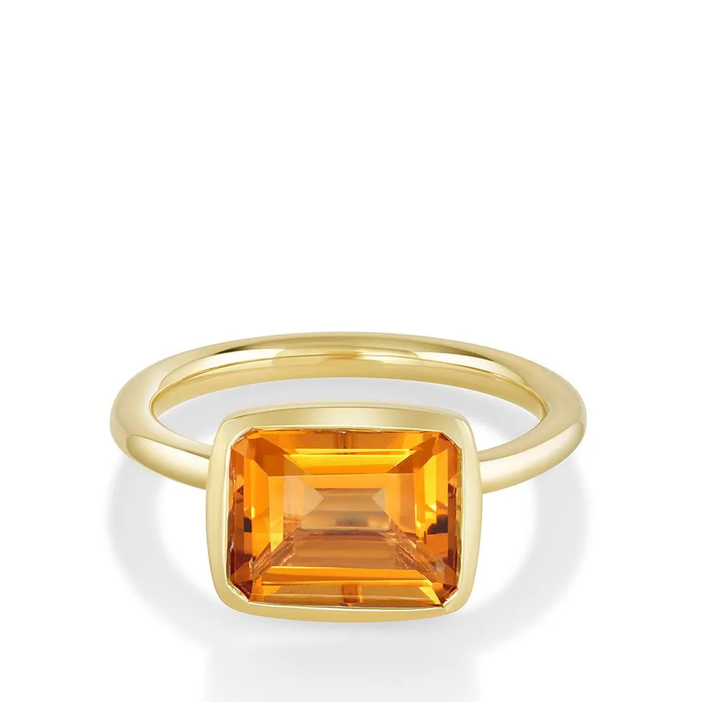 3ct Citrine Bezel Ring sold by Marrow Fine