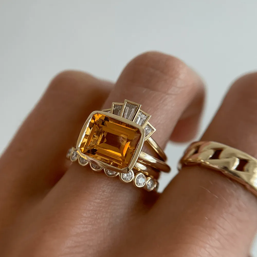 3ct Citrine Bezel Ring sold by Marrow Fine product image thumbnail 4