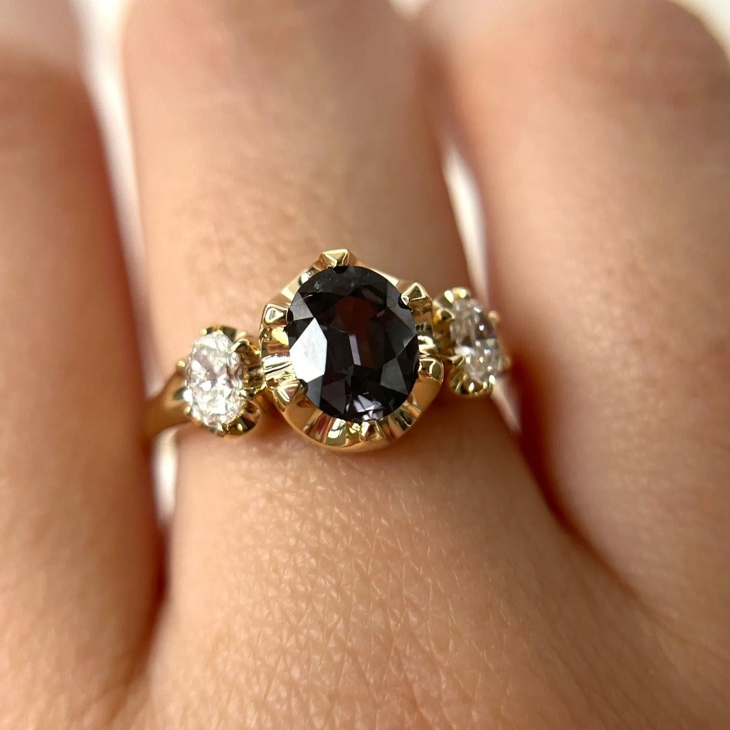 1.22ct Spinel Simone Three-Stone Engagement Ring sold by Marrow Fine product image thumbnail 2