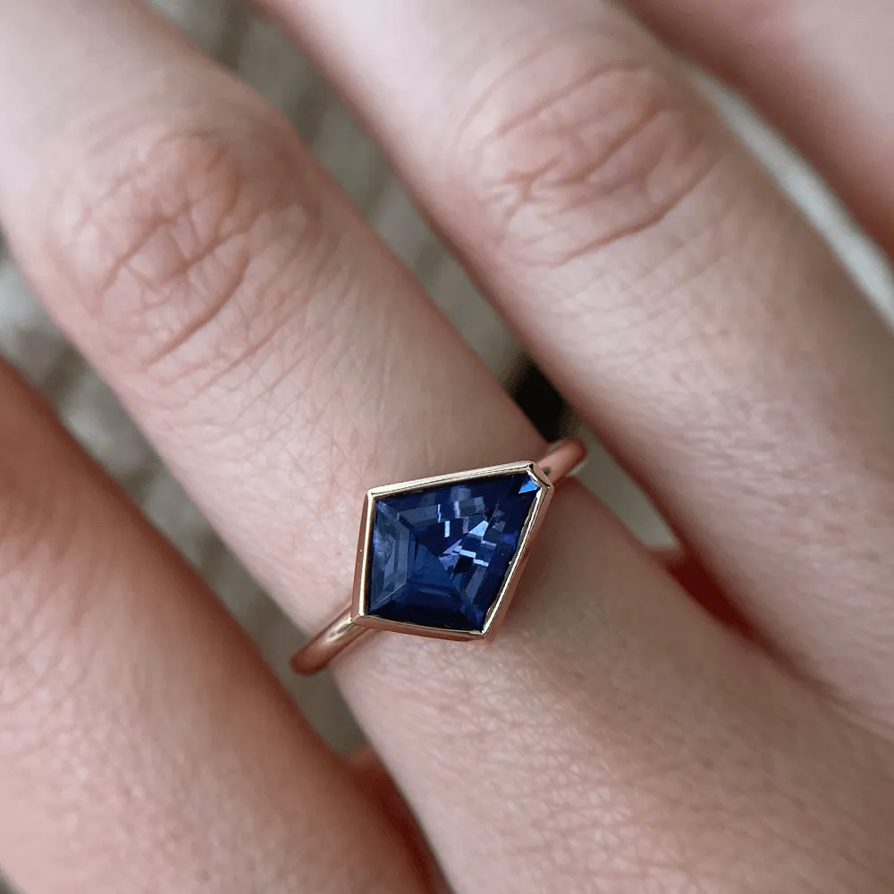 1.35ct Tanzanite Kite Bezel Ring sold by Marrow Fine product image thumbnail 3